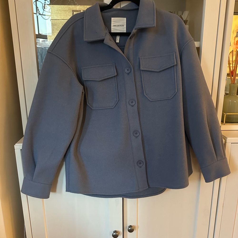 Blue Button-Up Jacket - image 1